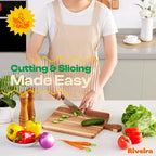 Riveira Acacia Wood Cutting Board – Gourmet Acacia Grandeur: 17 x 13 Wooden Cutting Board – Natural Wooden Cutting Boards For Kitchen Decorative – Innovative Juice Grooves Acacia Wooden Chopping Board