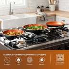 GOTHAM STEEL 15 Pc Ceramic Cookware Set, Ceramic Pots and Pans Set Non Stick with Cooking Utensils and Steamer, Non Toxic PFOA PFOS Free, Premium Stay Cool Handles, Oven & Dishwasher Safe