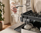 Joseph Joseph Dish Drying Rack with Wine Glass Holder - Space-Saving 2-Tier Design with Fast Draining System