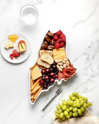 Maine Shaped Baking Dish, Serving Platter or Decorative Tray Charming Porcelain Bakeware Oven Microwave and Dishwasher Safe