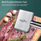 Meat Tenderizer Stainless Steel, Heavy Duty Meat Hammer, Kitchen Meat Mallet 1.65LB Meat Pounder Flatterner Weighted Hammer Extended Handle for Labor-saving Chicken Steak Meat Tenderizer Tool