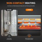 WILPREP 4-Pan Commercial Food Warmer with Sneeze Guard, Four 1/2 Pans, 1500W Countertop Electric Warmer, 86-185°F Adjustable Temp Control, Stainless Steel Buffet Bain Marie