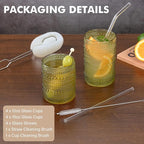 Vintage Hobnail Drinking Glasses Set of 8,Green 12 oz & 15oz Highball Glass Cups, Kitchen Drinkware Glassware,Embossed Water Tumbler,for Beer,Cocktail,Whiskey,Juice and Various Mixed Drinks