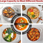 SUNHOUSE 15.5 Quart Stainless Steel Stockpot – Heavy-Duty Induction Pot with Lid and Riveted Handles – Ideal for Soup, Seafood, Stock, Canning, and Catering for Large Groups and Events