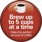 Hamilton Beach 5 Cup Drip Coffee Maker with Easy FrontFill Basket, Compact Design, Programmable Clock, Glass Carafe, Auto Pause and Pour, Black & Stainless Steel (46111)