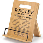 Wedding Gift for Couples 2025, Bridal Shower Gifts for Bride and Groom Engagement, Happy Marriage Cookbook Stand, Gifts for Wedding Shower, Newlywed Mr and Mrs Gifts Bride to Be Gifts