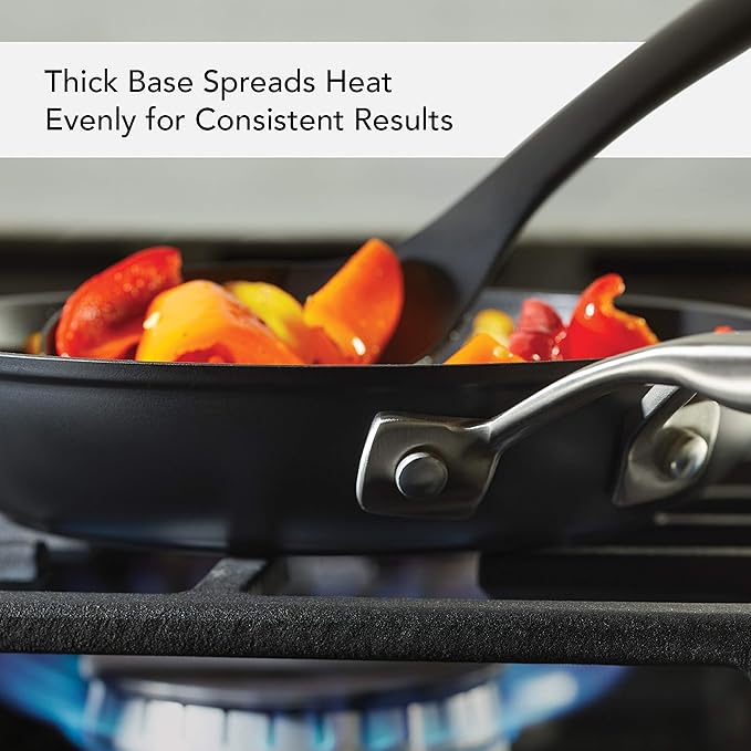 KitchenAid Hard Anodized Induction Nonstick Frying Pan Set/Skillets, 8.25 Inch and 10 Inch - Matte Black