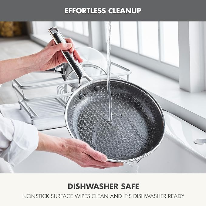 GreenPan Hybrid 13 Piece Nonstick Stainless Steel Cookware Set, APEX Tri-Ply Thermobond PFAS-Free Ceramic Pots & Pans, Induction & All Cooktop Compatible, Oven Temp to 850°F, Dishwasher Safe, Silver