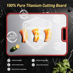 2 Packs Titanium Cutting Boards for Kitchen Chopping Board Butcher Block 2 in 1 Pure Titanium Gift Best Mama Mom Ever Christmas Xmas Birthday Law Step Who Have Everything Good Unique Useful Present