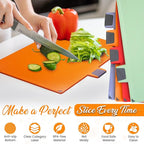 4-Piece Non-Toxic Cutting Board Set with Premium Scissors – BPA-Free Plastic and Rubber Chopping Boards for Kitchen Essentials with Organizer, Dishwasher Safe Accessories Holder.