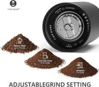 TIMEMORE Manual Coffee Grinder Chestnut C3S Max Capacity 30g with CNC Stainless Steel Conical Burr, Internal Adjustable Setting, Double Bearing Positioning for Home/Travel/Camping - Black