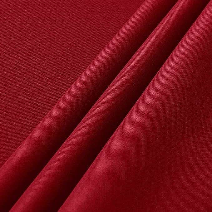 sancua 2 Pack Round Tablecloth 60 Inch Red, Stain and Wrinkle Resistant Table Cloth - Washable Polyester Table Cover for Dining Tables, Buffet Parties and Camping