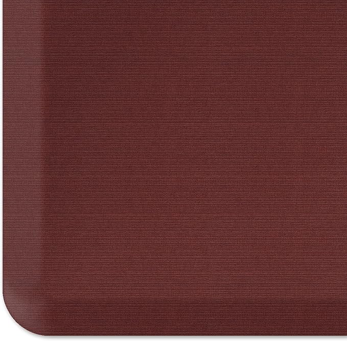 NewLife by GelPro Decorative Foam Floor Mat, 30" x 108", Grasscloth Crimson