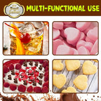 Silicone Mini Heart Molds，Ice Cube Heart Molds Gummy Heart Molds Mini Heart Shape Mold for Baking Silicone Molds for Candy Chocolate Soap Jelly Cake Heart Ice Tray - 4 Pack - Pink