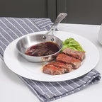 Mini Sauce Pan Butter Warmer Pot with Handle 18/10 Stainless Steel Small Pot for Melting Butter Heating Sauce Gravy & Oil (0.12Quart) - Silver