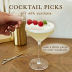 MORA PURE The Remy Coupe - Set of 4, 8oz Handblown Premium Crystal Martini Glasses for Cocktail, Gin & Tonic, Cosmopolitan, Manhattan, Bar, Fancy Mixology, etc. Modern Angle Drinking Glassware