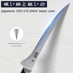 Fillet Knife 7 Inch, Japanese High-carbon Steel Boning Knife for Meat Chicken Cutting, Razor Sharp Fish Fillet Knives with Ergonomic Red Sandalawooden Handle