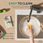 23 Pcs Pots and Pans Set Non Stick, Ceramic Cookware Set Non Toxic with Detachable Handles, Healthy Induction Cookware Oven Safe RV Kitchen Set, PFAS PFOA & PTFE Free, Taupe