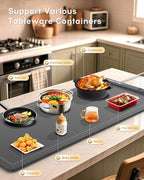 Warming Mat For Food Extra Large 36"x16" 580W Food Warmer Chafing Dishes for Buffet,Food Warming Mat,Food Warmers for Parties Buffet,Portable Heating Pad 6 Level Temp 6 Hour Timer