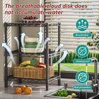 3 Tier Adjustable Storage Shelves Heavy Duty Metal Utility Shelf Wire Shelving Unit Organizer Rack for Home Kitchen Office Bathroom Pantry Room 12" D x 18" W x 30" H