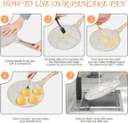Pancake Pan Suitable for All Cooktops, 7-cup Pancake Maker, Nostick Granite Mini pancake with PFOA Free Coating, Sarten Para Pancakes 1-pcak