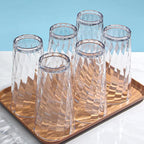 unbreakable Plastic Drinking Glasses,Set of 6, Shatterproof Drinking Cups, Plastic glass cups,20ozplastic Tumbler Cups, Dishwasher Safe (Clear, 20oz)