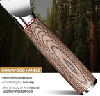 Huusk Bread Knife 10-Inch Japan Professional High Carbon Steel Hand forged Ultra Sharp Serrated Knife Wide Wavy Edge Bread Slicing Knife for Homemade Bread Cake Father's Day Christmas Gift
