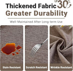 Laolitou Square Table Cloth Linen Waterproof Textured Coffee Tablecloth, Washable Wrinkle Free Spill Proof Fabric Tablecloths for Dining Table Farmhouse Kitchen Holiday, 60x60 Inch