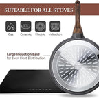 SENSARTE Nonstick Cookware Set 13-Piece, Non Stick Pots and Pans Set with Swiss Granite Coating, Healthy Kitchen Cooking Set, Stay-Cool Handles, PFOA Free