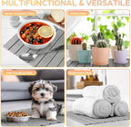 Nuanchu 2pack Large Stone Dish Drying Mat for Kitchen Counter, 23.6"(L)x15.4"(W), Collapsible Diatomaceous Earth Water Absorbing Mat for Dishes Bottles Cups, Match Any Countertop (Light Grey)