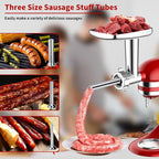 Meat Grinder&Slicer Shredder Attachments for KitchenAid Stand Mixer, Metal Food Grinder with Sausage Stuffer Tubes, Cheese Grater Attachment Salad Maker, Burger Press For KitchenAid Mixer Accessories