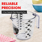 Chef Craft Select Plastic Measuring Cup, 4 Cup, Clear