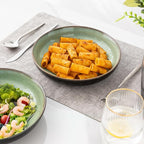 LERATIO Large Pasta Bowls,38oz Ceramic Pasta Bowls,9.0" Reactive Glaze Pasta Bowl Set of 6,Microwave & Dishwasher,Oven Safe,Wide Serving Bowls for Salad,Pasta,Fruit,Scratch Resistant-Light Blue