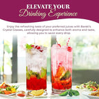 Barski Highball Glass - Drinking Glasses - Set of 4 - Hiball Tumblers - Glass Crystal Tumbler - for Water, Juice, Beer, Mixed Cocktails, Mojito Glass, Tom Collins Bar Glassware, 12 oz, Made in Europe
