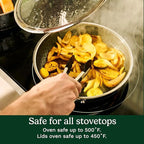 Cuisinart FusionPlus Nonstick Stainless Steel Cookware, 12-Inch Everyday Pan with Cover, PFAS-Free PURELYSEAR Ceramic Technology, Scratch Proof, Wide Grip Handles, Dishwasher Safe, FPS25-30D