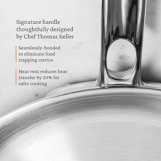 Hestan ProBond Luxe 11-Inch Skillet, Professional Clad Stainless Steel ProCore Tri-Ply Clad Construction, Polished Exterior, Induction & Oven Safe