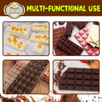 Break-Apart Chocolate Molds, Non-Stick Silicone Chocolate Bar Mold, Food Grade Candy Bar Mold, Perfect for Energy Bar, Cocoa Mini Bar - 4 Pack