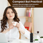 Manual Coffee Grinder – Portable Conical Burr Hand Grinder with Adjustable Settings & Double Bearings – Stainless Steel Coffee Mill for Espresso, French Press, Travel & Camping Gift