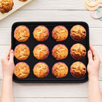 Toaster Oven Pans Set of 2, Shinsin 11-Inch Nonstick Baking Sheet Pans and Trays, 1/8 Thicker Replacement Small Baking Tray Accessories for Cookie, Non Toxic and Easy Clean and Diswasher Safe,Black