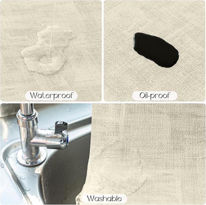 Romanstile Reversible Vinyl Placemats Set of 6, Faux Leather 100% Waterproof Oil-Proof Wipeable Place Mats, Heat Resistant Dual Sided Table Mats for Kitchen/Dining/Party (Grey Beige, 12 x 17 Inch)
