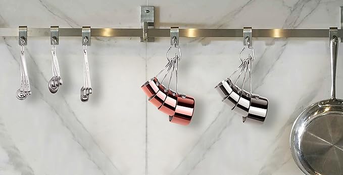 New Star Foodservice 43136 Stainless Steel 18/8 Measuring Spoons (Set of 6), Silver