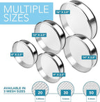 Stainless Steel Flour Sifter Fine Mesh Round Flour Sieve for Baking 14" Diameter x 2.88" High; Mesh-Hole Size 0.6mm