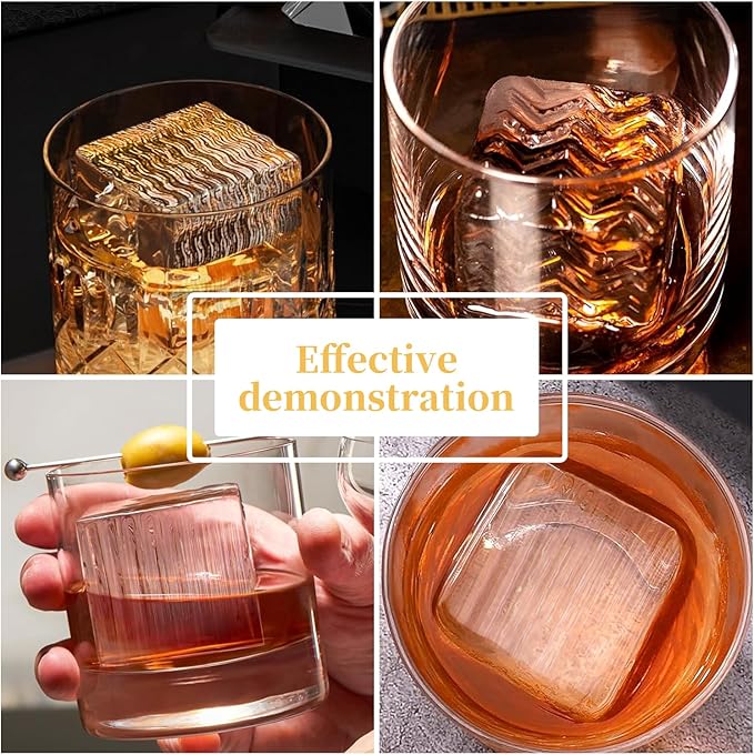 Ice Press Craft Modern Ice Molds Stamps For Cocktails Whiskey Bourbon Maker Brass Custom Ice Cube Stamp Fast Patterns Bartender Accessories