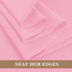 Fitable 6 Pack Pink Round Tablecloths - 120 Inches in Diameter - Stain Resistant and Washable Table Clothes, Polyester Fabric Table Covers for Wedding, Party, Banquet, Formal Events