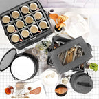 Homelux Theory Silverware Organizer with Lid, Hard Shell China Storage Containers for Flatware Storage, Heavy Duty Silverware Storage Box for Packing Serving Utensils with 5 Dividers and Thick Surface