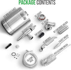 NutriChef Nitro Cold Brew Coffee Maker - Home Brew Coffee Keg, Nitrogen Coffee Machine Dispenser System w/ Pressure Relieving Valve Kit & Stout Creamer Faucet, Stainless steel - NutriChef NCNTROCB10