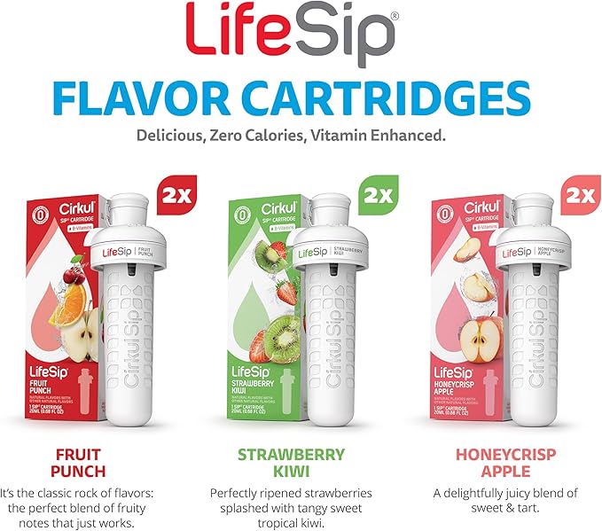 Cirkul 40oz Stainless Steel Insulated Tumbler Bundle in Apricot –Includes Flavor Cartridge Drink Mix Variety Pack, Zero Calories, No Sugar