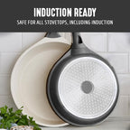 GreenLife 8 Piece Ceramic Nonstick Cookware Set, Induction Suitable Non Toxic PFAS-Free Pots & Pans, Dishwasher Safe, Cooking Set, Stock Pot, Saucepans & Frying Pans, Kitchen Cooking, Graphite