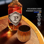 Original Wooden Bourbon Drinking Glass,Handcrafted Whiskey Glasses for Men,Great Anniversary Birthday Gifts for Men, Him, Dad, Husband, or Brother,10OZ 2 PACK