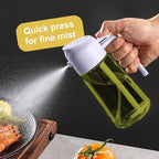 CXINYI - 16oz/470ml Olive Oil Dispenser for Kitchen with Stickers - 2 in 1 Olive Oil Sprayer for Cooking, Air Fryer, and Salad, Black&Purple (Light-Proof Kitchen Gadget)